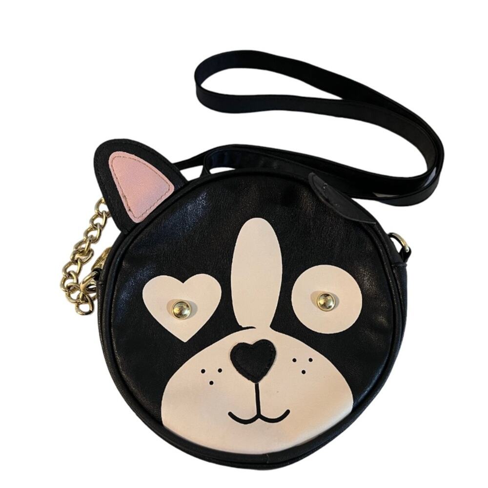 Luv Betsy Betsy Johnson Puppy Dog Black White Mini Crossbody Purse